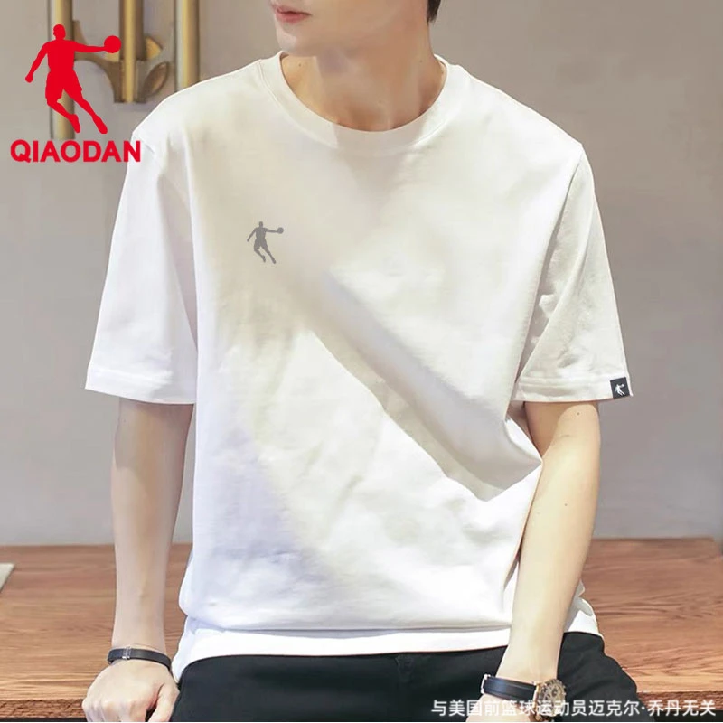 乔丹短袖男2025夏季新款官方正品T恤男圆领纯色半袖速干运动上衣