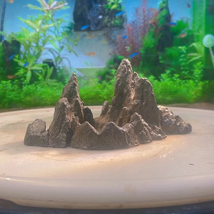 石头粉盆景鱼缸造景摆件111