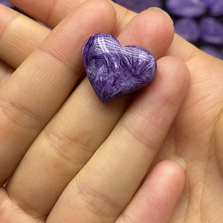 查罗石银S925镶嵌紫龙晶s925银吊坠