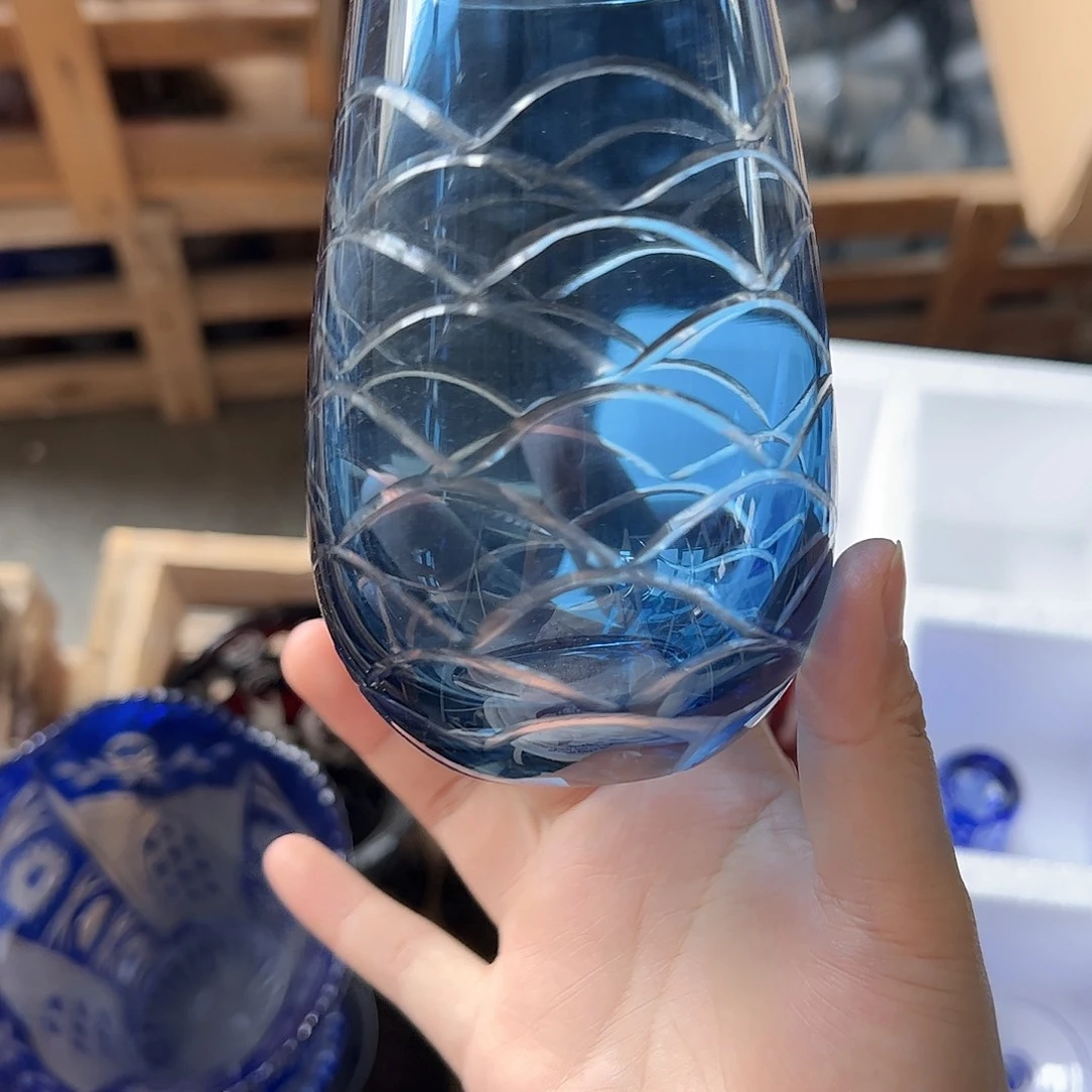 水晶玻璃高脚款微瑕一个