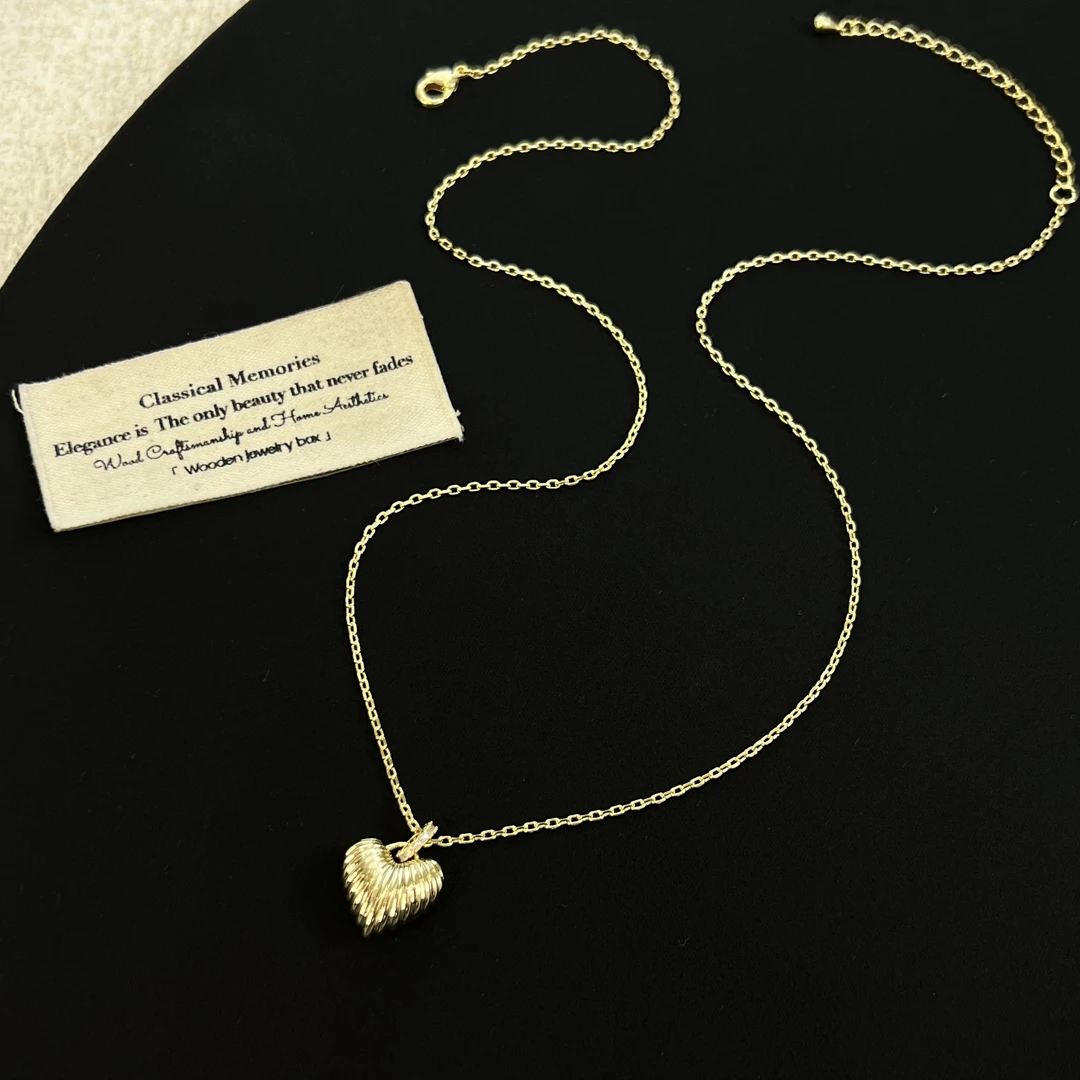 铜合金锆石项链 【少女心事】爱心项链56902