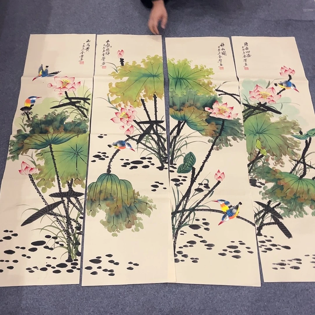 国画DT国画单幅任发四条屏