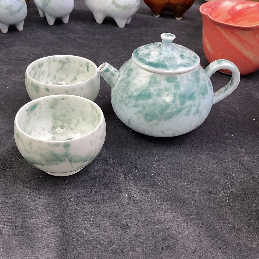 姗****景德镇高温陶瓷茶壶