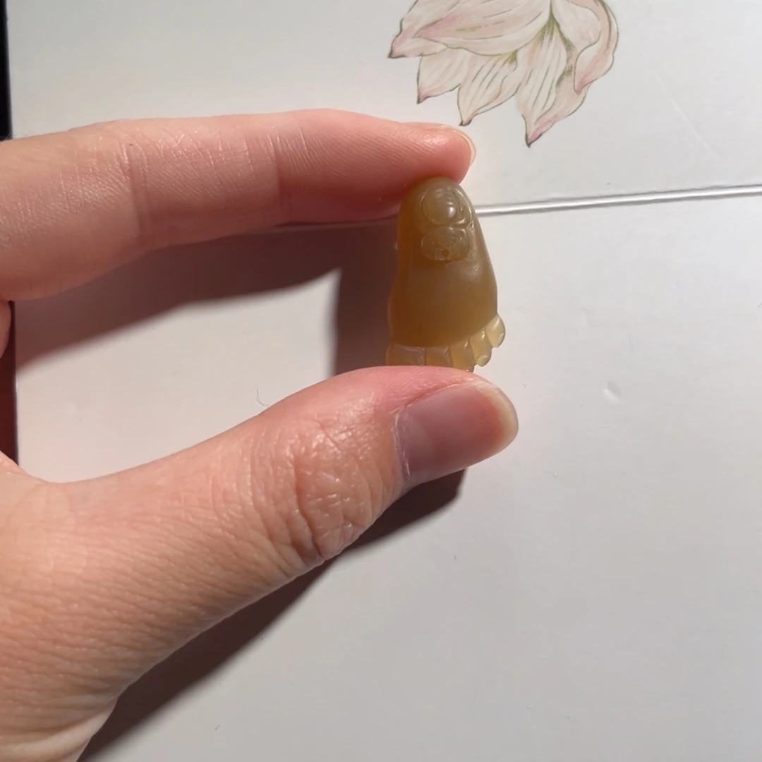 和田玉未镶嵌吊坠(不含链)知足常乐糖玉99
