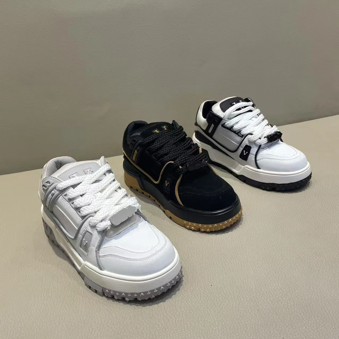 潮舒适皮面网红个性轻便男款潮鞋干净痞帅男鞋夏天鞋子开车旅游鞋