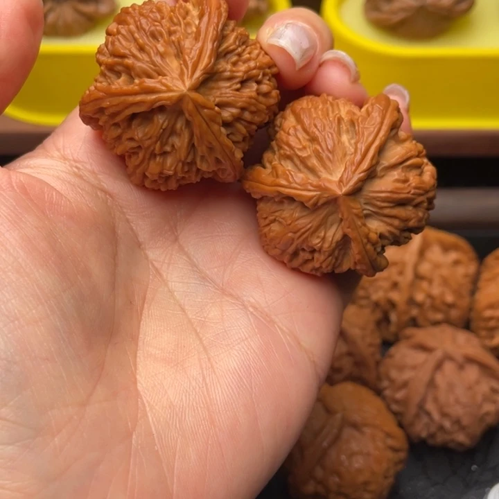 领***）吊坠文玩核桃全品无修白狮子奔