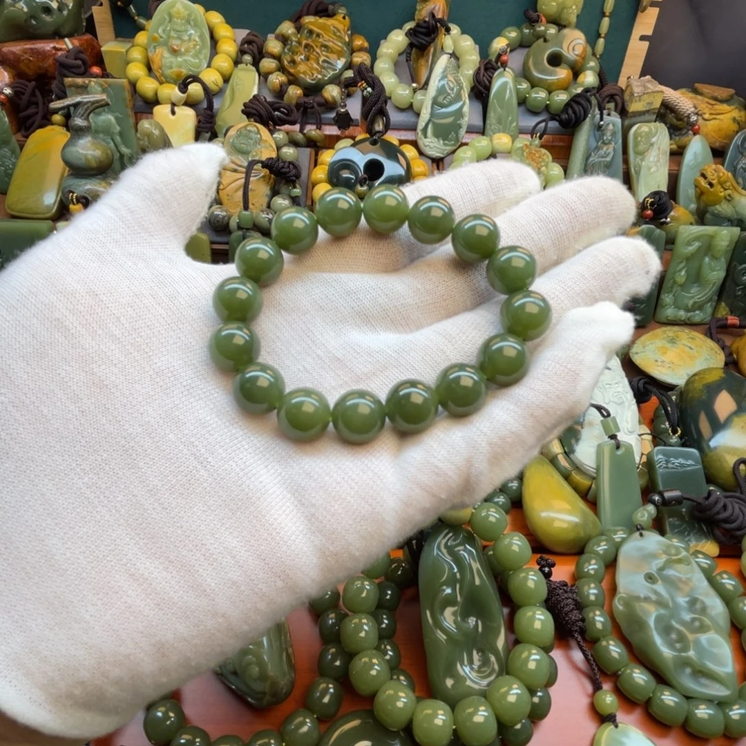 岫岩老玉（透闪石质玉）未镶嵌手链