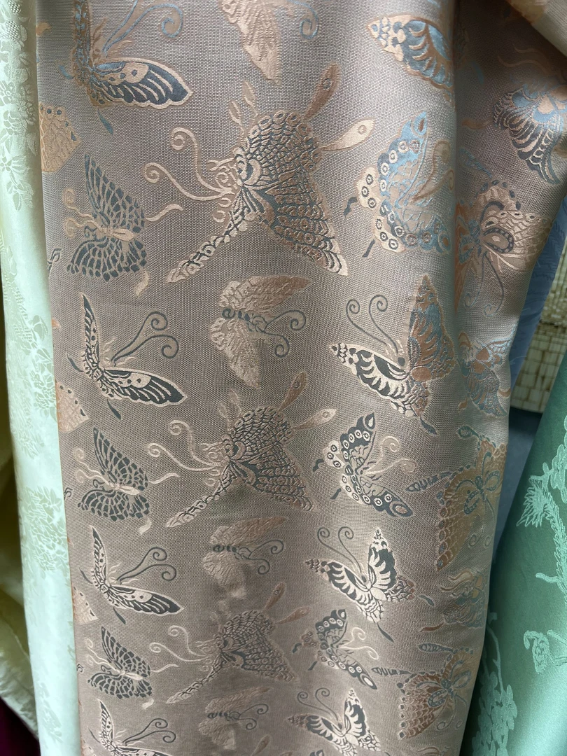 江南丝绸3【四径绞罗幻彩蝴蝶】真丝面料新中式丝绸