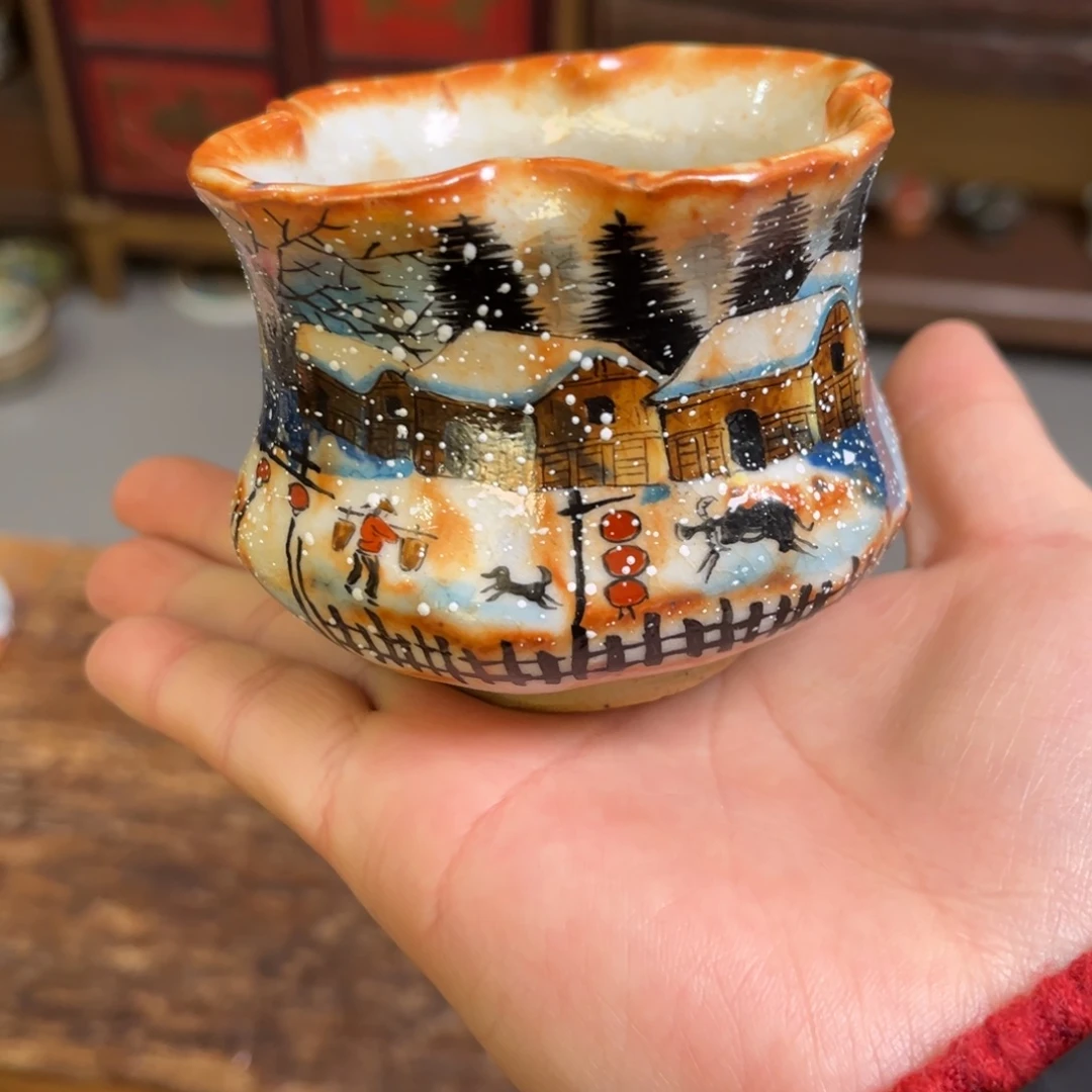 柴烧手工手绘陶瓷