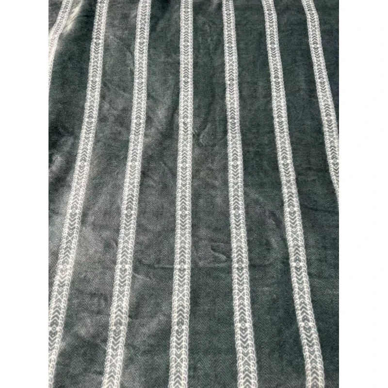 挪威条纹 2*2.3米  高端牛奶绒双面毯盖毯加厚 柔软亲肤