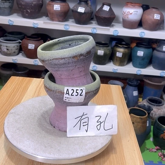 红陶手工制作工艺花盆