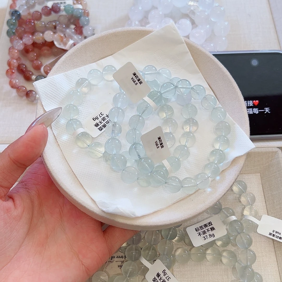 水晶手链未镶嵌薄荷曼波10m