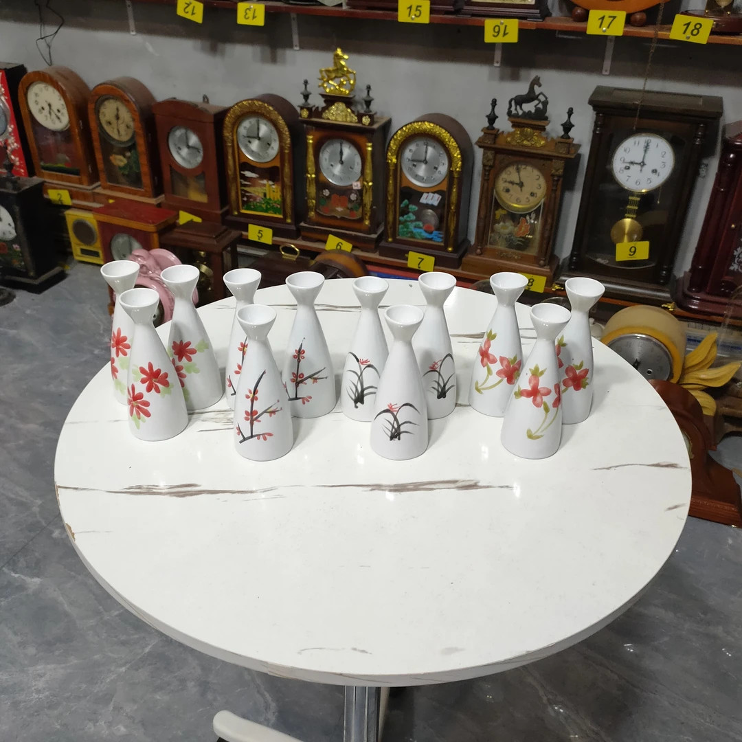 库存手绘陶瓷摆件手绘温酒壶陶瓷分酒器