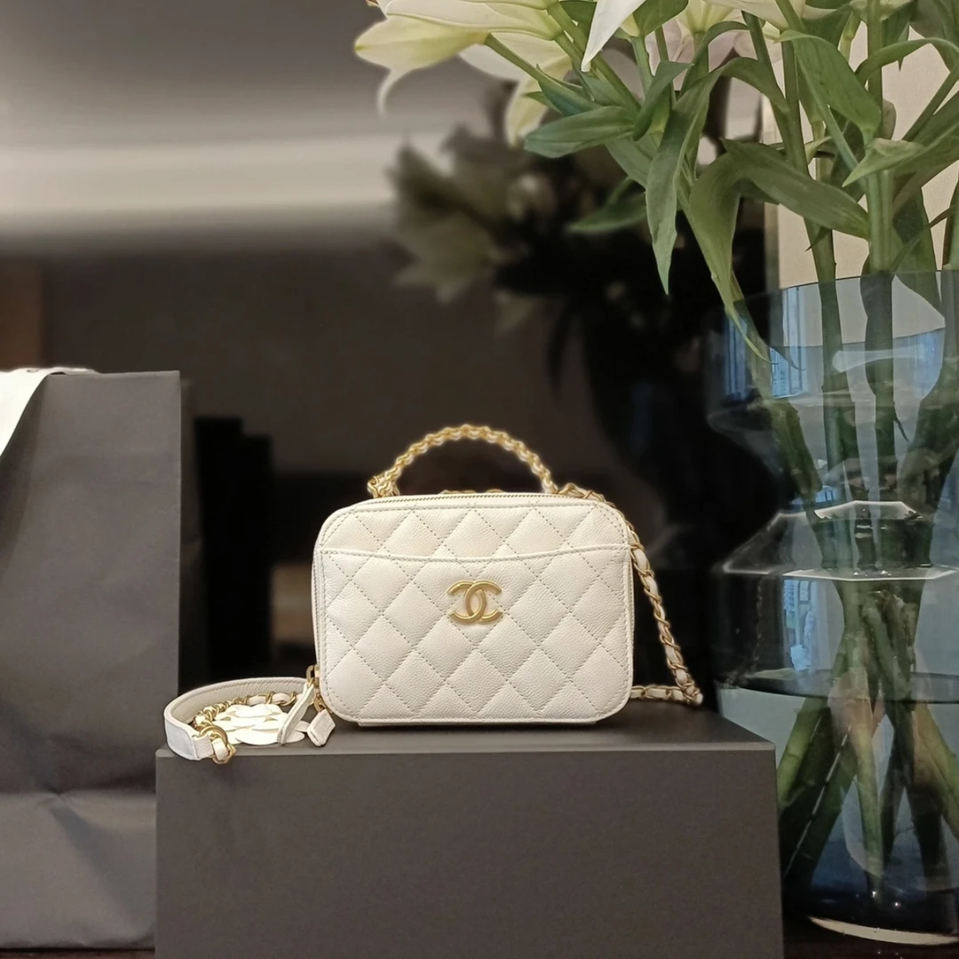 95新 Chanel/香奈儿 Chanel白金手柄盒子包
