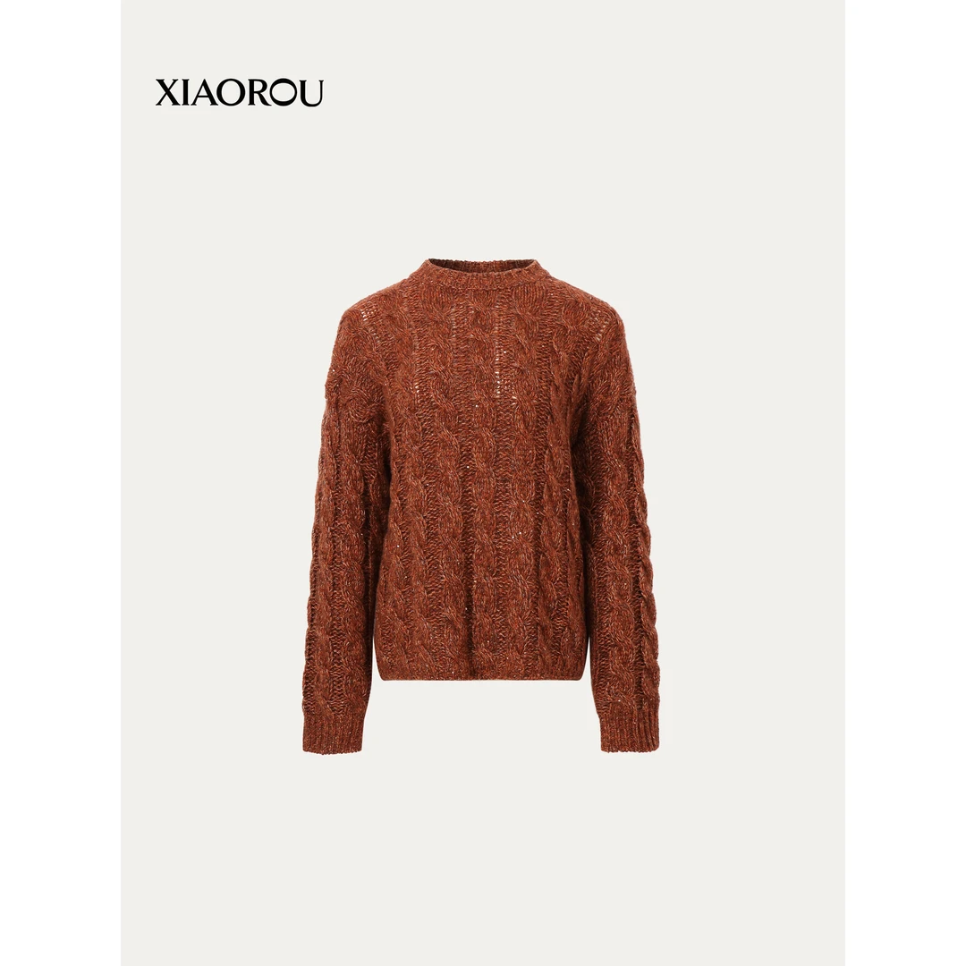 XIAOROU/小柔ZH49  ItalianTechnique复古宽松慵懒秋冬羊绒衫