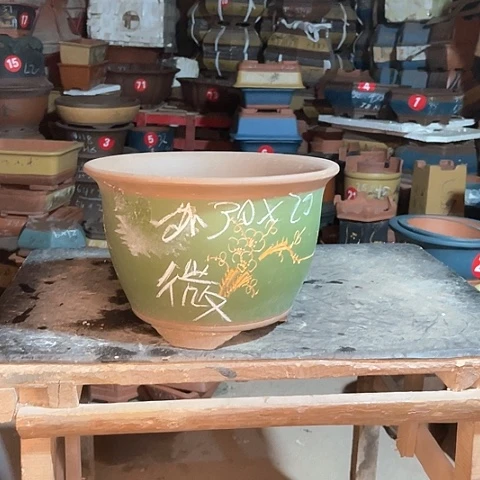 紫砂花盆碗盆一只微