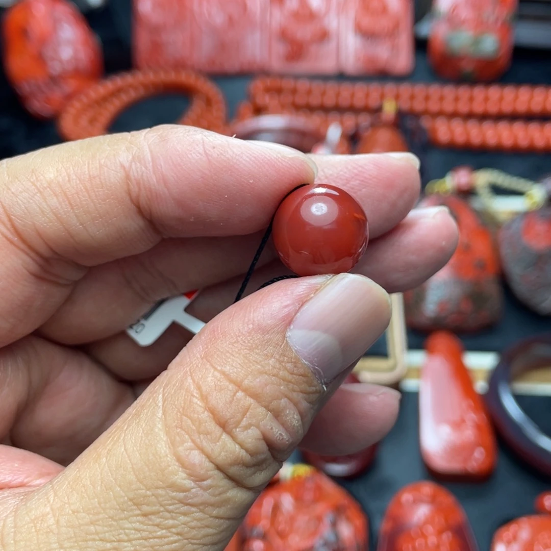 南红玛瑙未镶嵌吊坠14mm