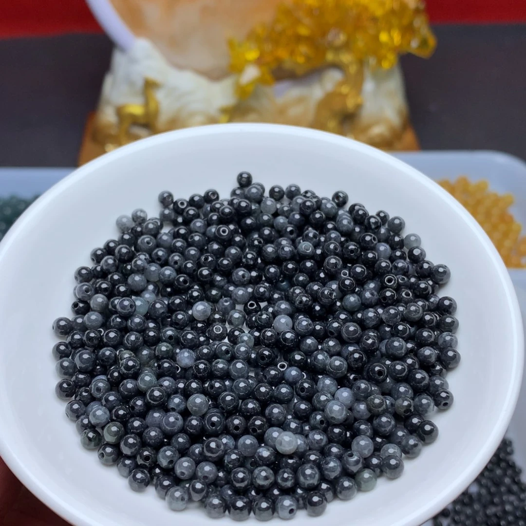 【闪购商品】翡翠手链未镶嵌卡3.8黑乌鸡100个