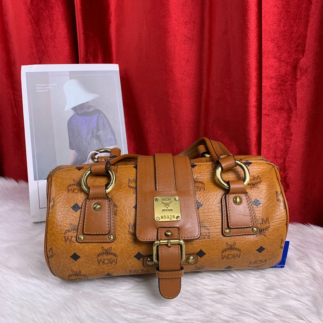 95新 MCM 干邑色手提包/EE09603008/3008