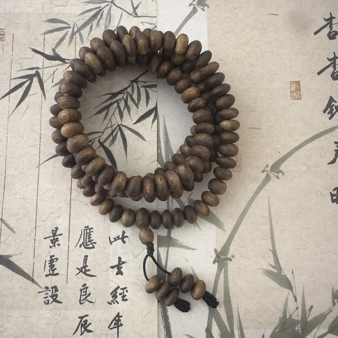 沉香【爆爆推荐】虫漏天然结香算盘珠卡8mm多圈（多样性发一）