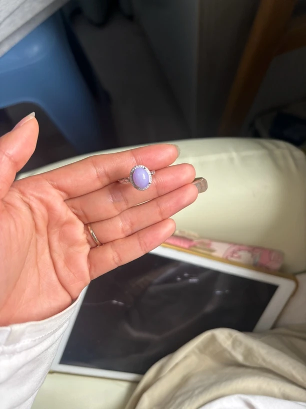 天然缅甸A货翡翠S925戒指换托