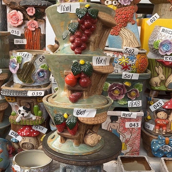 粗陶材质多肉花盆