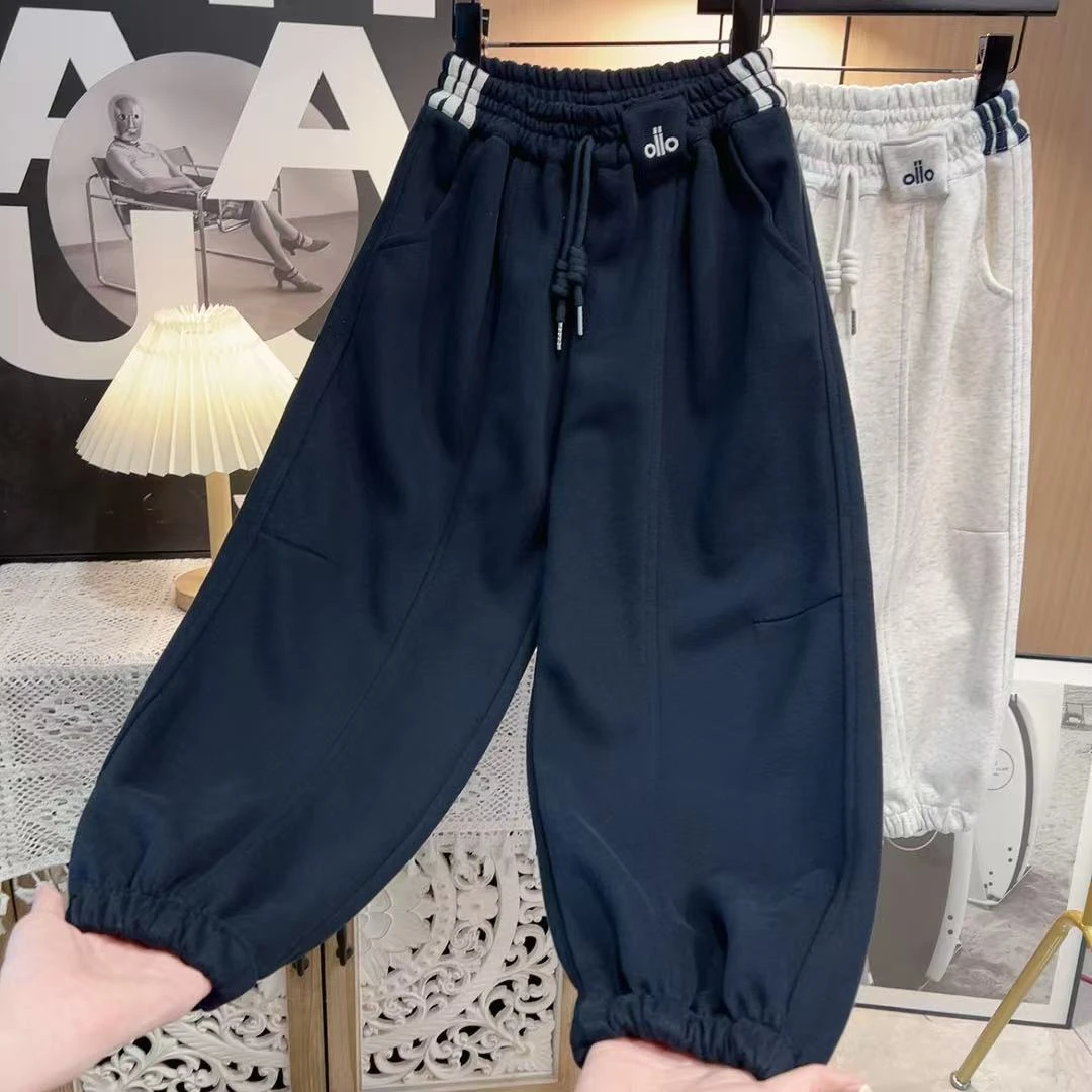 版型超赞~儿童韩版秋季潮酷时尚百搭中大童休闲运动卫裤S10590