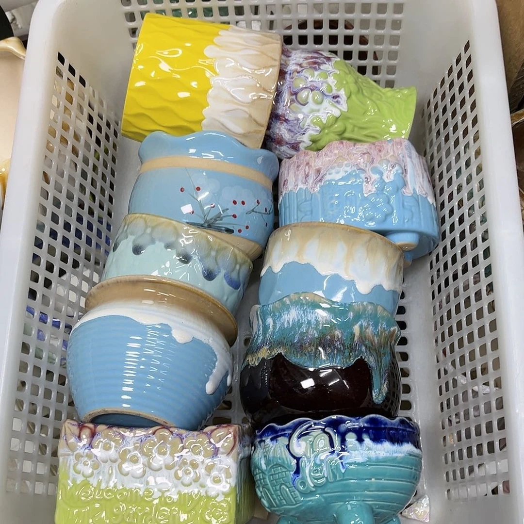 陶瓷陶瓷花盆特价上新口8-10厘米