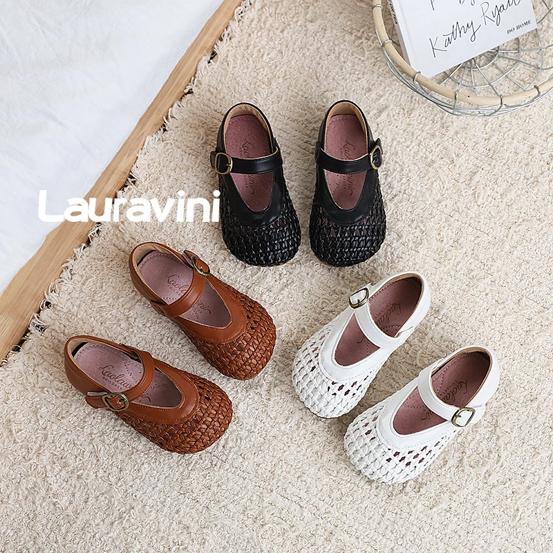 夏季编织镂空半凉鞋皮鞋公主鞋LLWN326