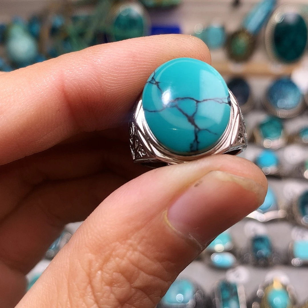 绿松石挂件银S925镶嵌阳****e