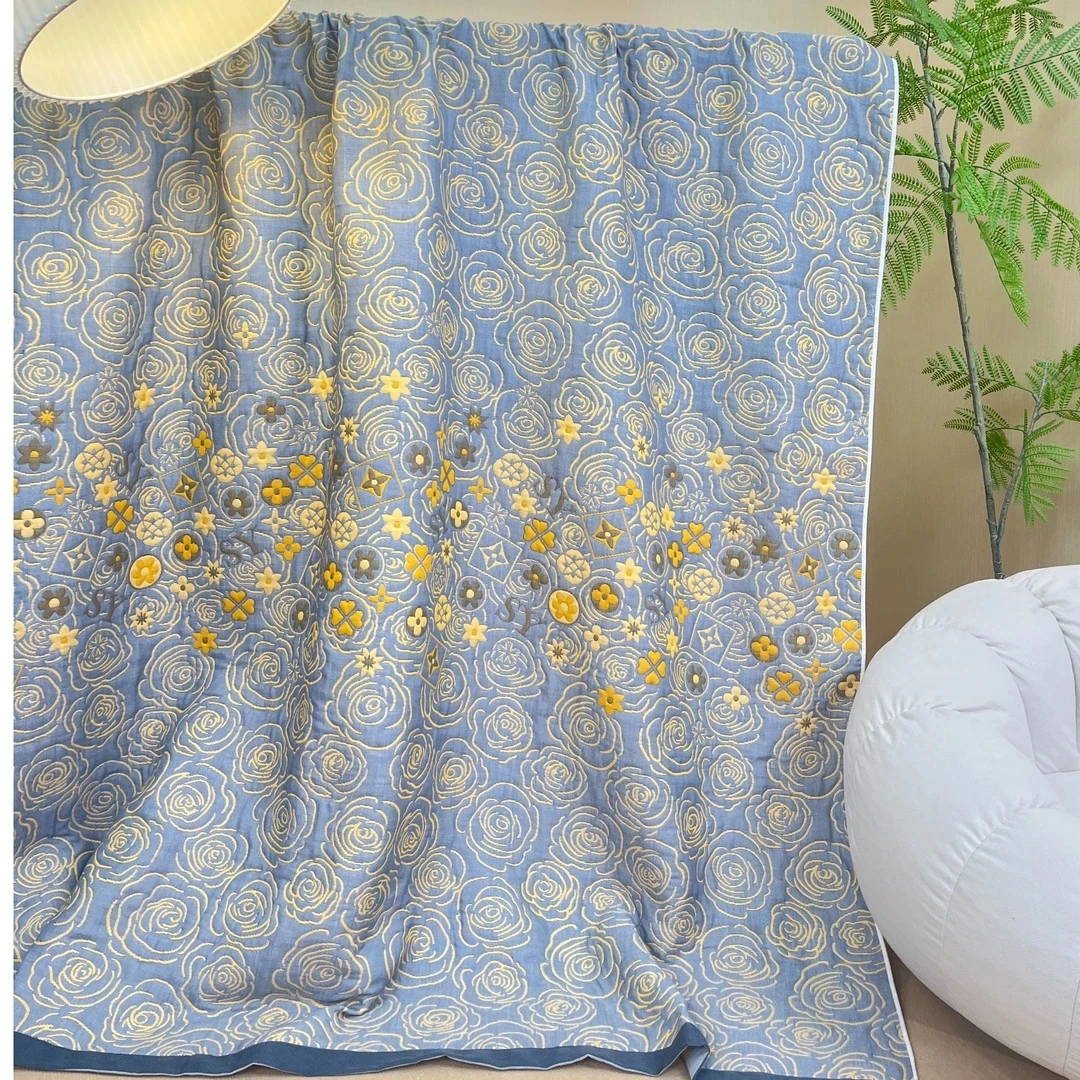 【馨梦优选】墨尔本双人2*2.3米多功能纱布盖毯