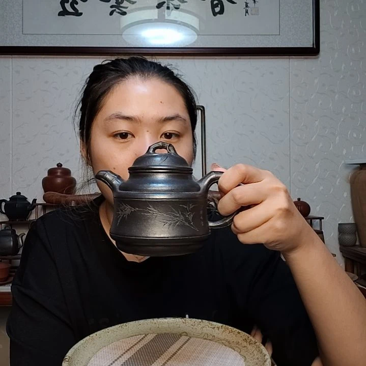 茶壶朱泥石黄竹鼎400毫升