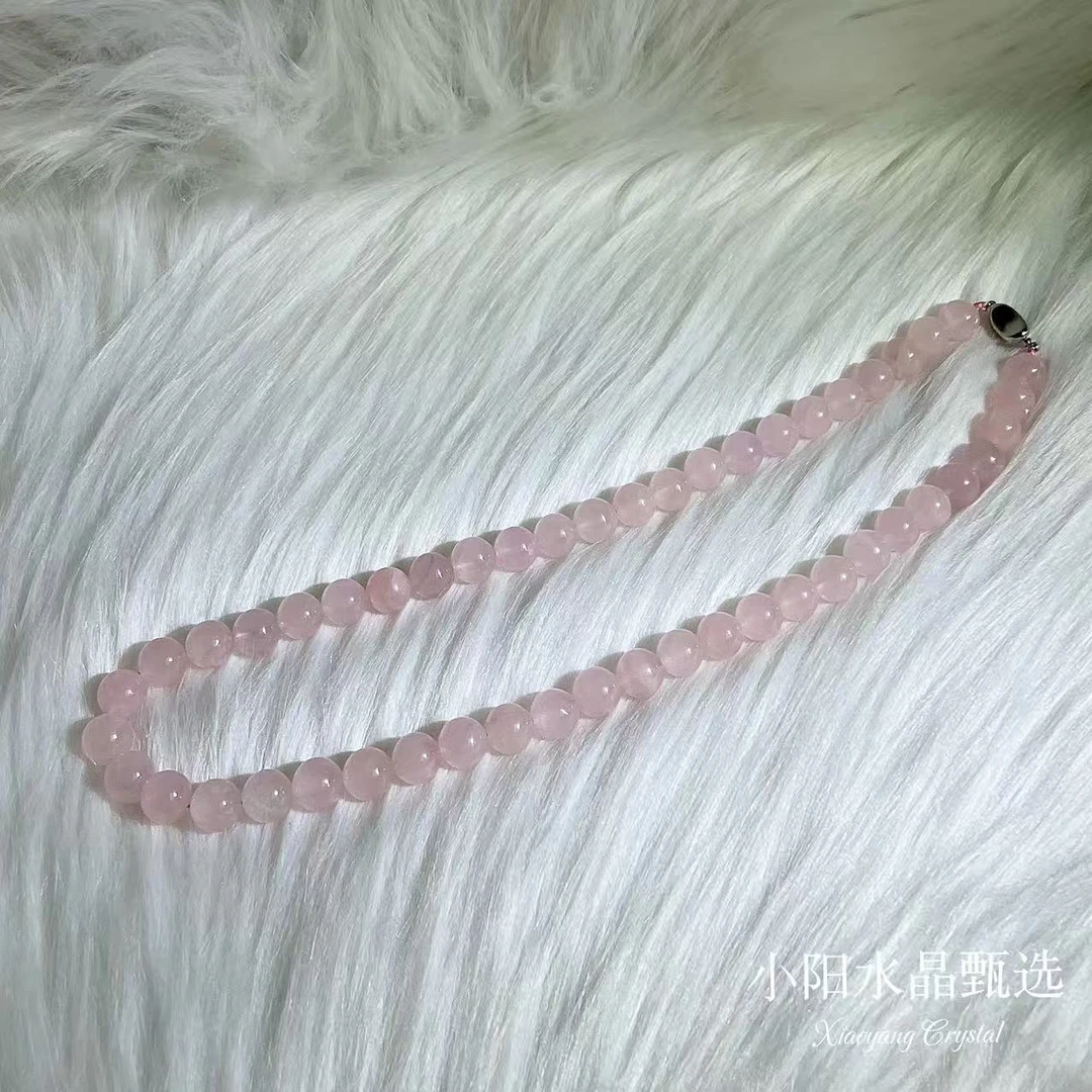 天然粉水晶项链A308—多样性发其一