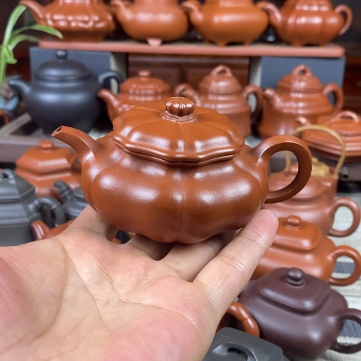 茶壶紫砂葵仿古130-300cc原矿赵庄朱泥特价