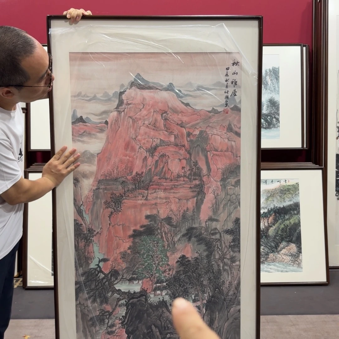 国画手绘作品带框160/80