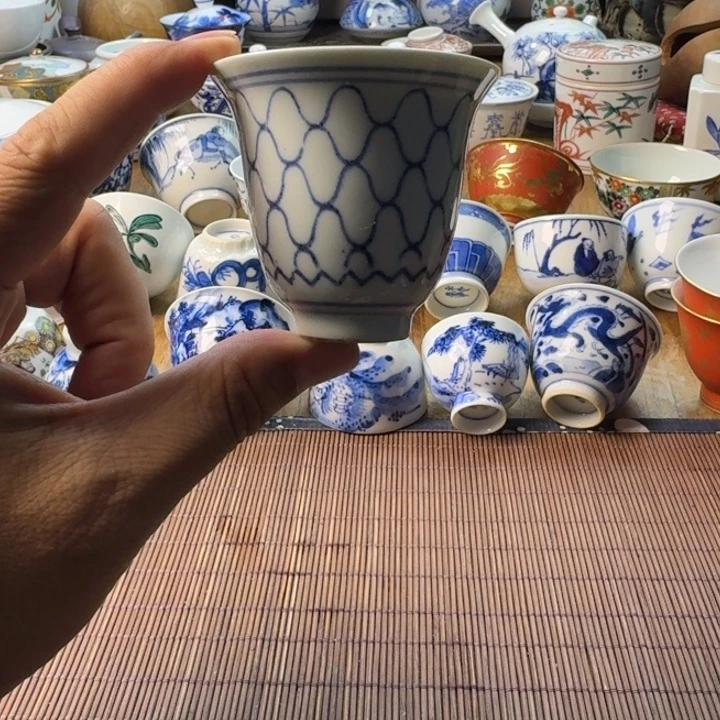 青花瓷器杯子茶具