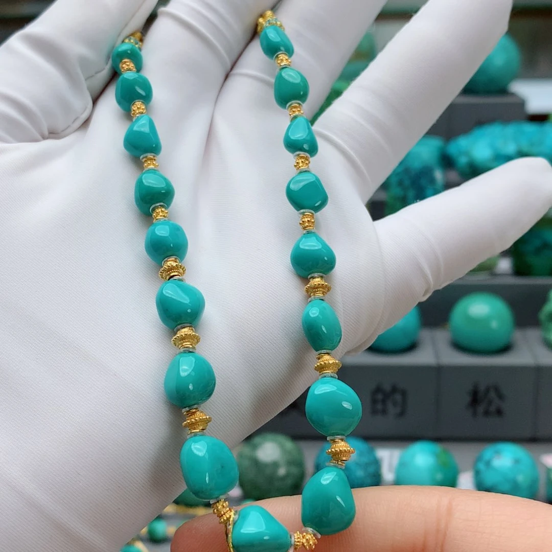 绿松石其他18K金镶嵌海***?