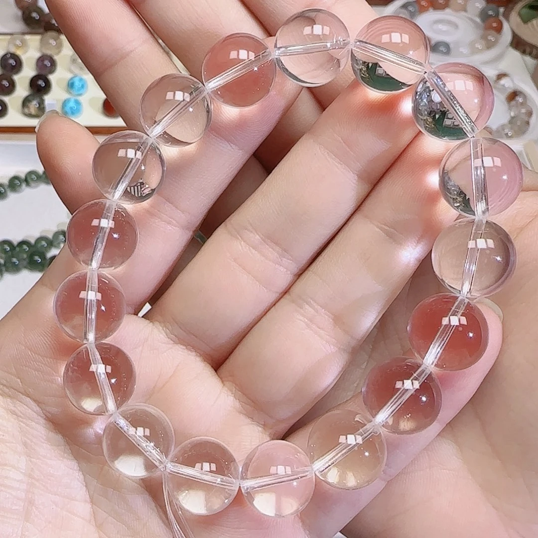 水晶手串未镶嵌高货白水晶卡12