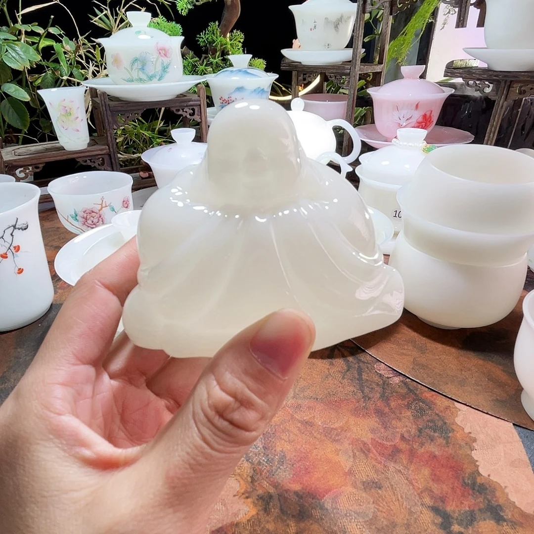 冰晶璞玉米勒佛摆件