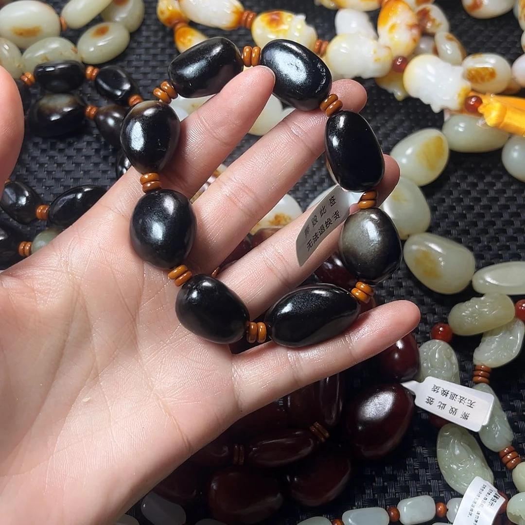 青***雨手链未镶嵌和田玉