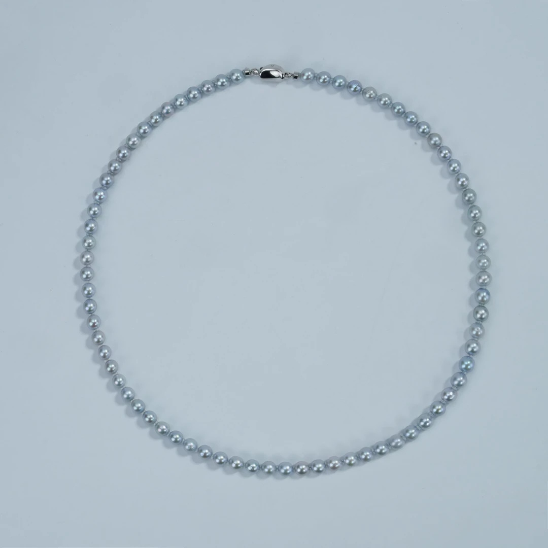 【惠子专属】三店海水珍珠真多麻项链气质百搭 S925银元宝扣 5-6mm