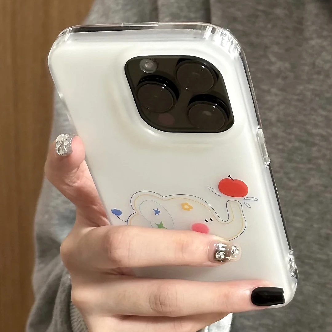 小众极简线条大象适用苹果16/13手机壳iPhone15华为vivo小米oppo