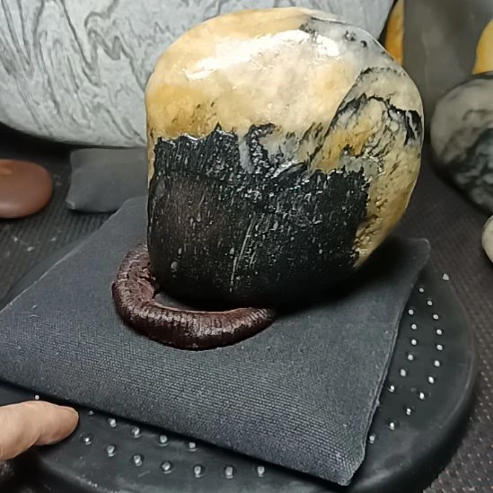 新疆金丝玉原石国画