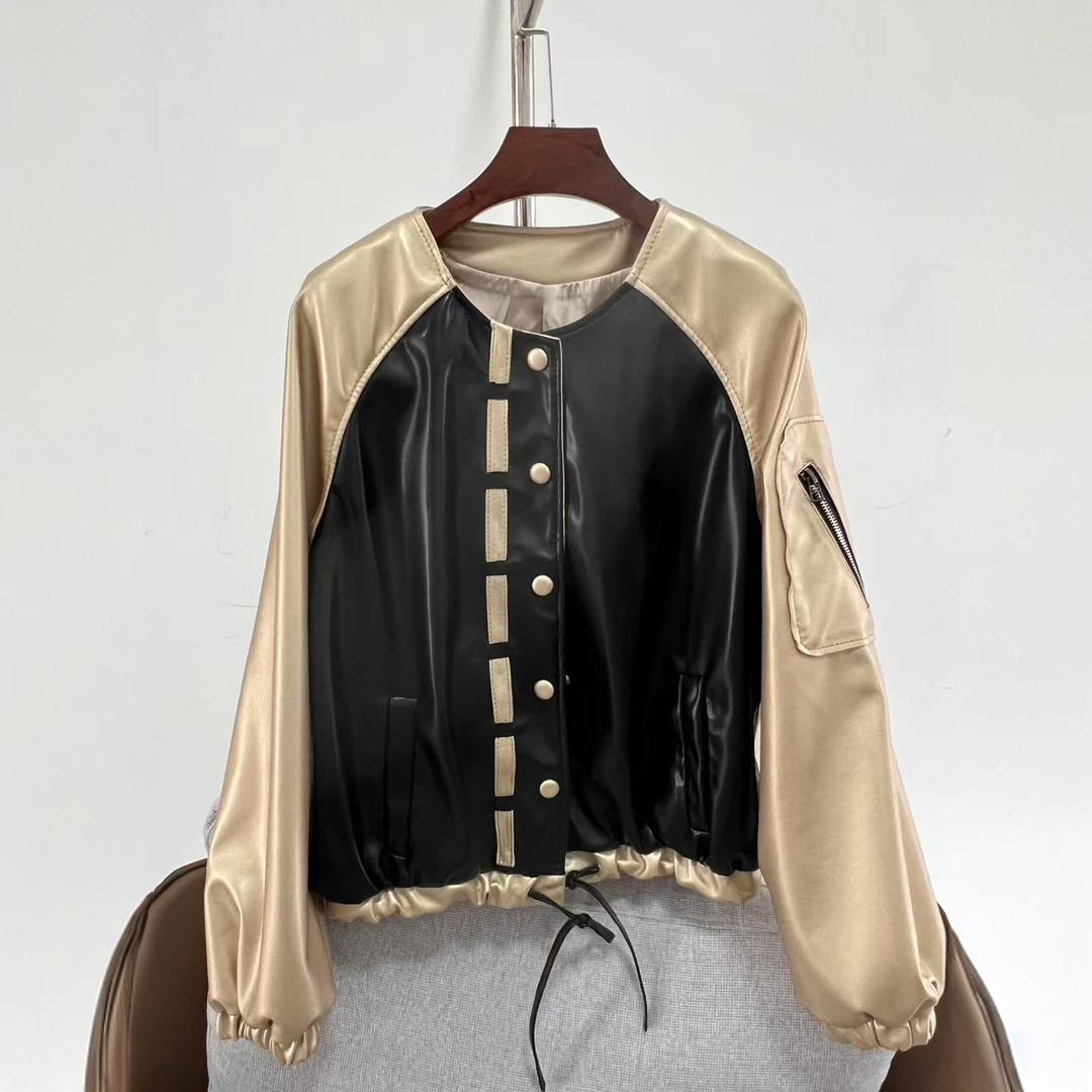 25811春季新款黑金配色女装外套