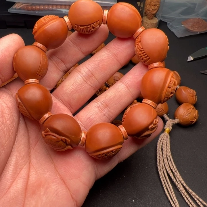 ****）橄榄核手串/手链橄榄核雕刻的作品