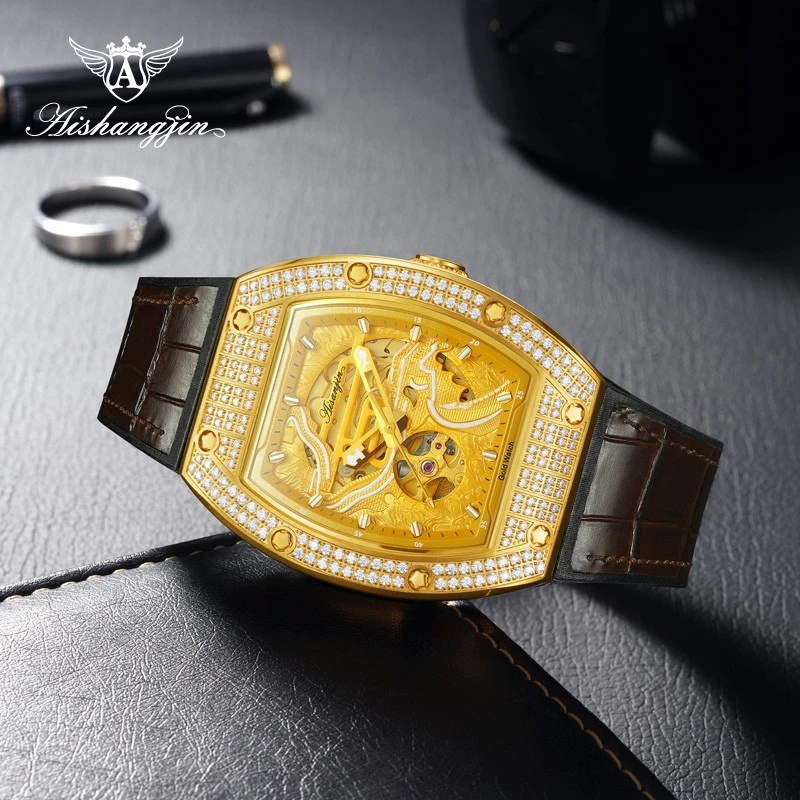 XT【SMARTROCK】镶钻长城酒桶/足金999/全自动机械腕表8361G