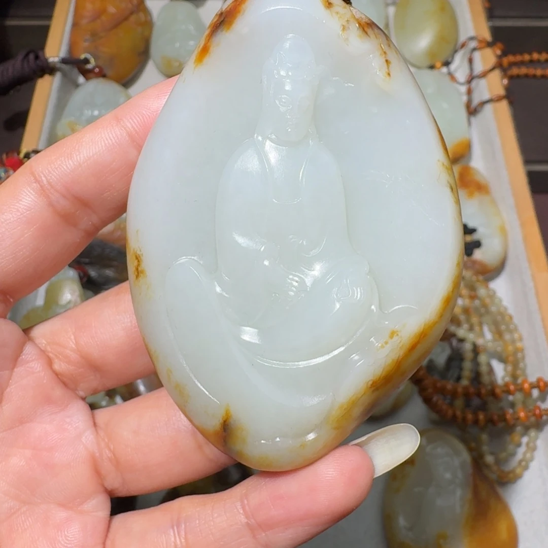 和田玉未镶嵌吊坠(不含链)