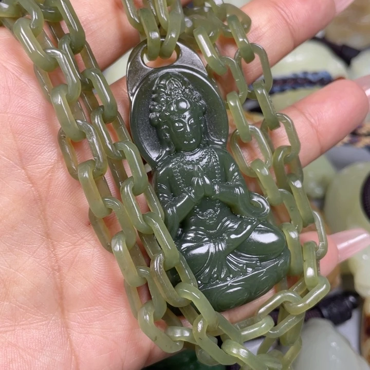 和田玉未镶嵌挂件