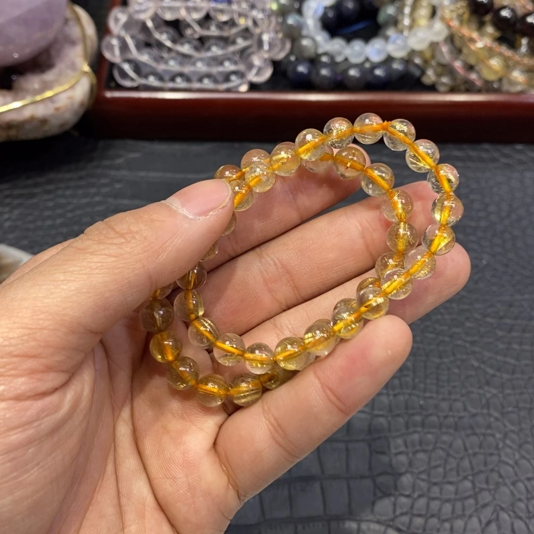 水晶手链未镶嵌金发8mm