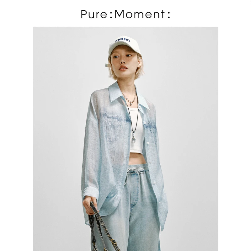 小麦檬Pure:Moment:25夏季新款简约时尚衬衫商场同款4G6121011